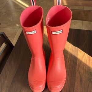 Hunter Vibrant Red Waterproof Boots